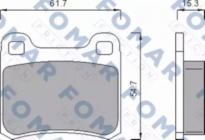 FOMAR FRICTION fo474185 -  Комплект тормозных колодок, дисковый тормоз